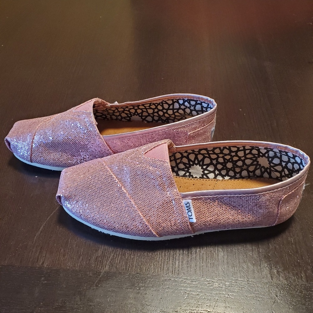 TOMS glitter shoes